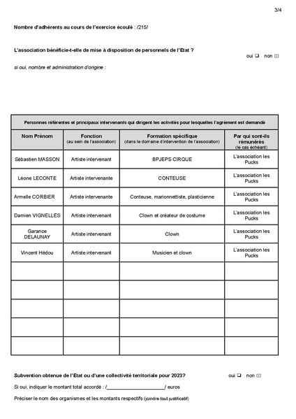 Fichier:Dossier de demande d'agrément académique Association Les Pucks.docx (1).pdf